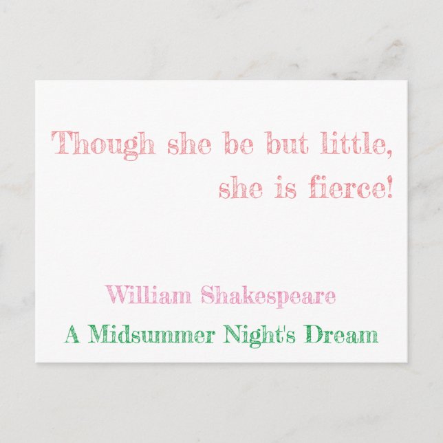 A Midsummer Night's Dream Postcard (Front)