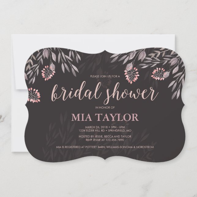 A Midsummer Night's Dream Wedding Bridal Shower Invitation (Front)