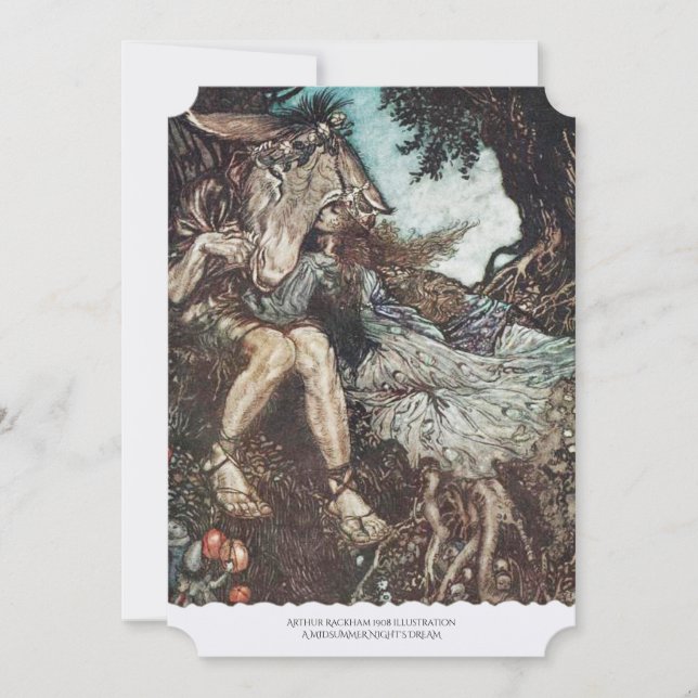 A Midsummer Night's Dream Wedding Invitation (Front)