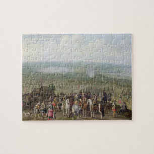 A Military Encampment with Militia on Horses, Troo Jigsaw Puzzle