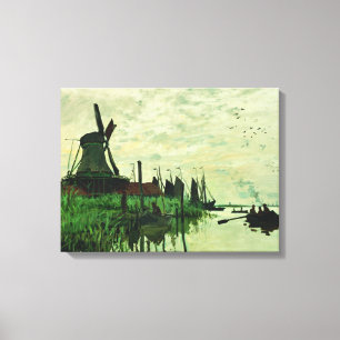 A Mill In Zandam 2 - Claude Monet - 1871 Canvas Print