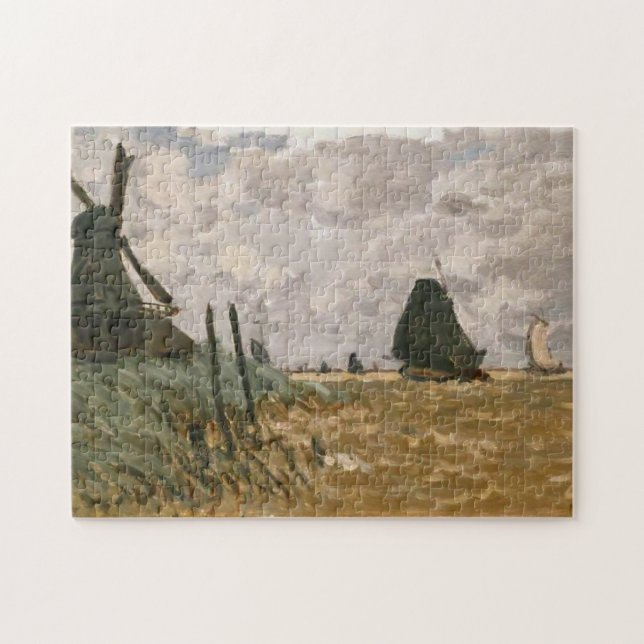 A Mill near Zaandam Monet Fine Art Jigsaw Puzzle (Horizontal)