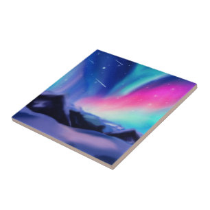 A Million Aurora Dreams Ceramic Tile