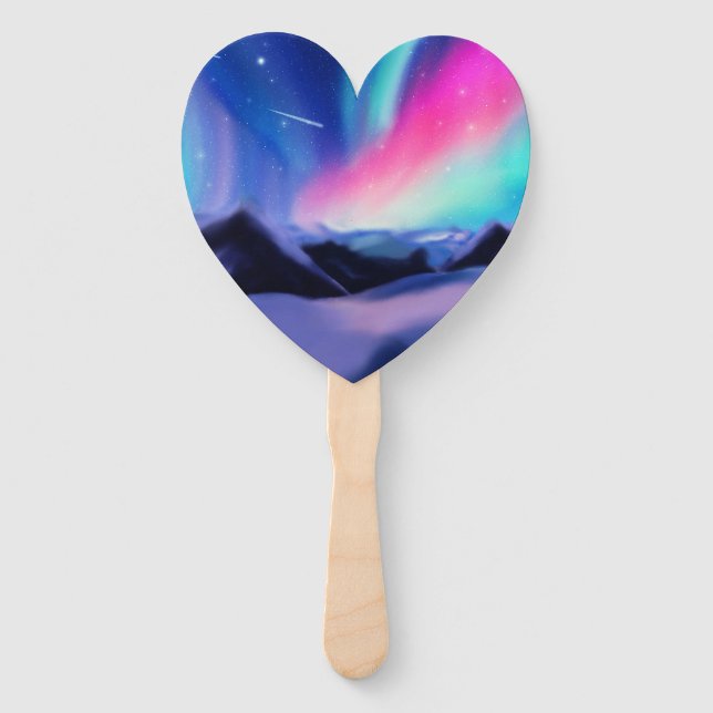 A Million Aurora Dreams Hand Fan (Front)