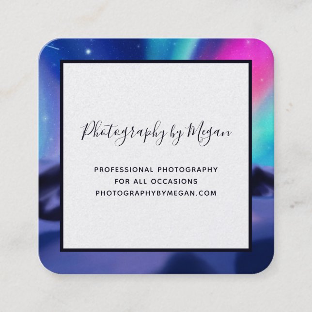 A Million Aurora Dreams Square Business Card (Front)