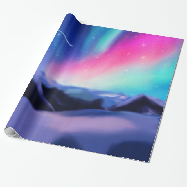A Million Aurora Dreams Wrapping Paper (Unrolled)