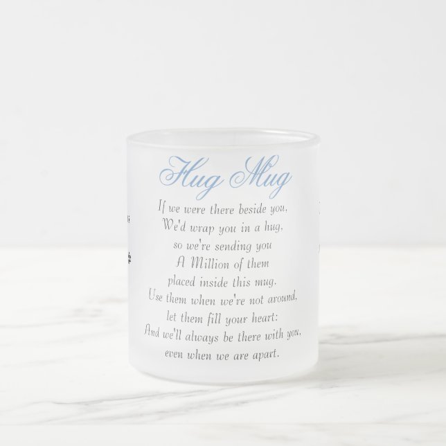 A Million Hugs Verse A Plural Frosted Glass Coffee Mug (Center)