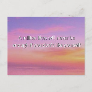 A Million Likes aesthetic Quote Postcard