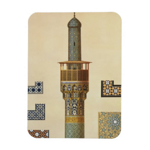 A Minaret and Ceramic Details from the Mosque of t Magnet