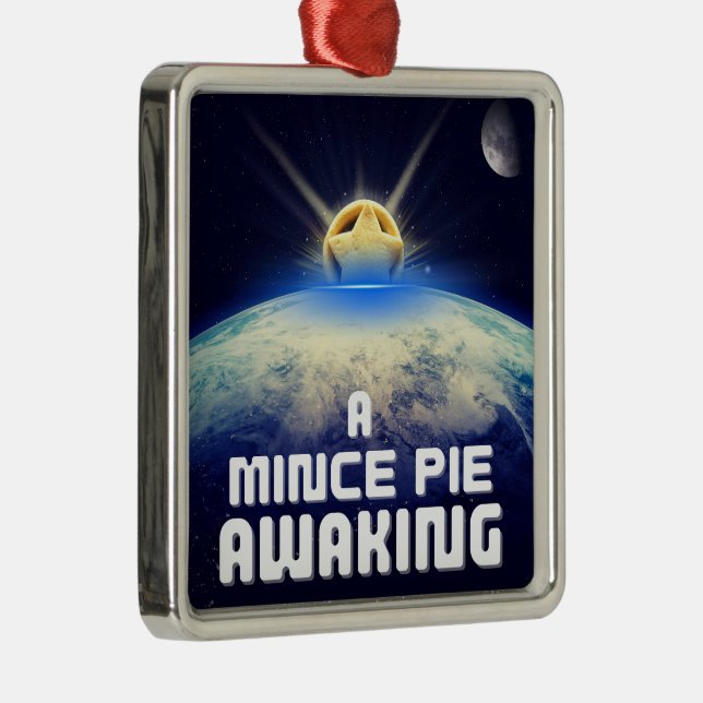 A Mince Pie Awaking Metal Tree Decoration (Right)