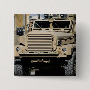 A mine-resistant, ambush-protected vehicle 15 cm square badge