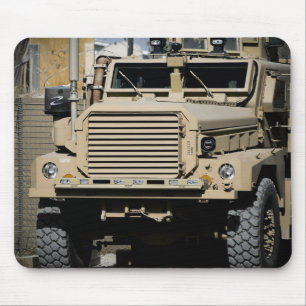 A mine-resistant, ambush-protected vehicle mouse mat
