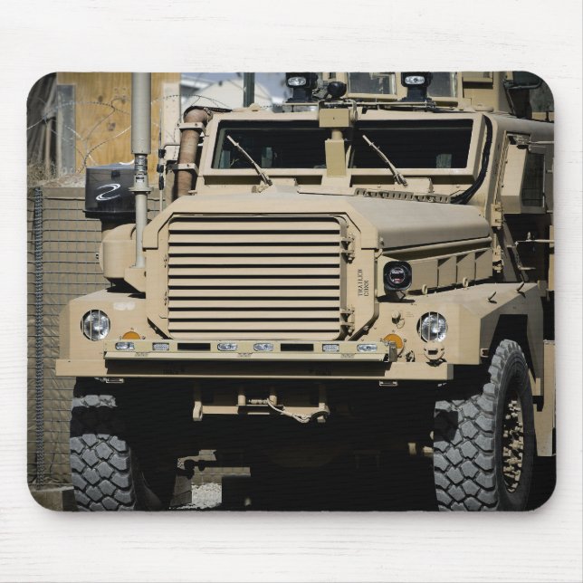 A mine-resistant, ambush-protected vehicle mouse mat (Front)