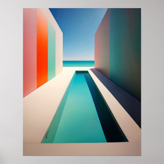 A minimalist pool of water  poster (Front)