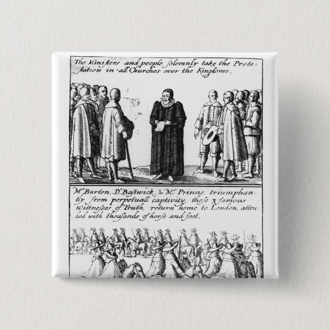 A Minister Taking the Protestation 15 Cm Square Badge (Front)