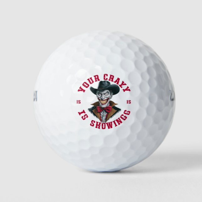 A mischievous looking cowboy golf balls (Front)