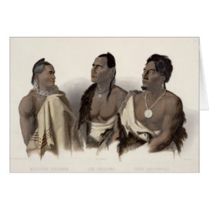 A Missouri Indian, an Oto Indian and the Chief of