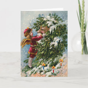 "A Mistletoe Kiss for Santa" Holiday Card
