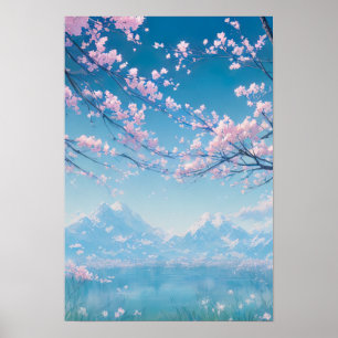 A Misty Morning by the Lake Poster