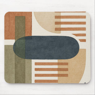A modern abstract design featuring overlapping geo mouse mat