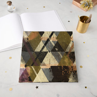 A modern abstract design guest book