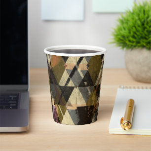 A modern abstract design paper cups