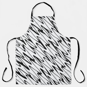 A Modern Abstract Energetic Line Art Apron