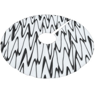 A Modern Abstract Energetic Line Art Brushed Polyester Tree Skirt