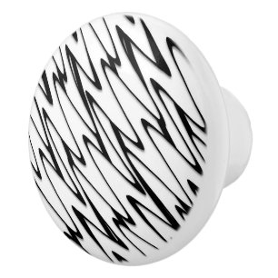 A Modern Abstract Energetic Line Art Ceramic Knob