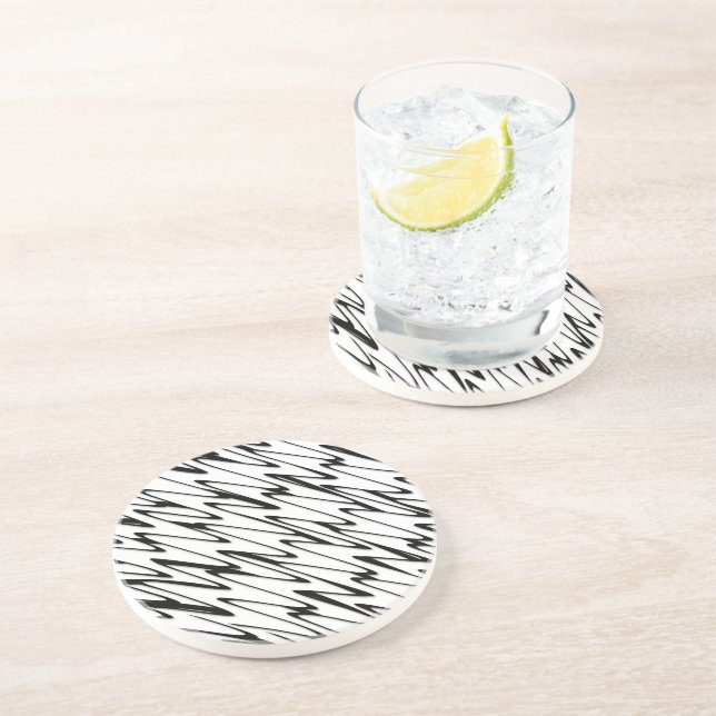 A Modern Abstract Energetic Line Art  Coaster (Side)