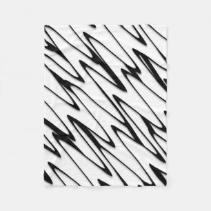 A Modern Abstract Energetic Line Art Fleece Blanket