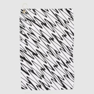 A Modern Abstract Energetic Line Art Golf Towel