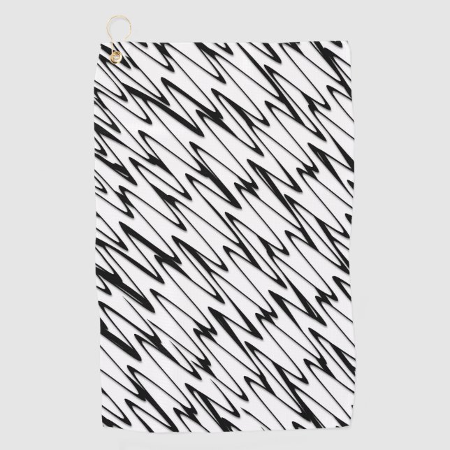 A Modern Abstract Energetic Line Art  Golf Towel (Front)