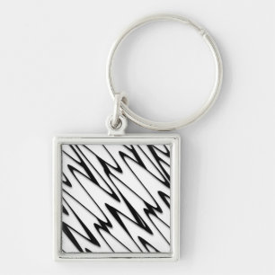 A Modern Abstract Energetic Line Art  Key Ring