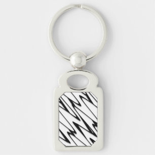 A Modern Abstract Energetic Line Art Key Ring
