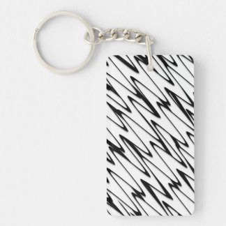 A Modern Abstract Energetic Line Art Key Ring