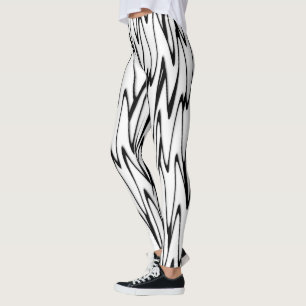 A Modern Abstract Energetic Line Art Leggings