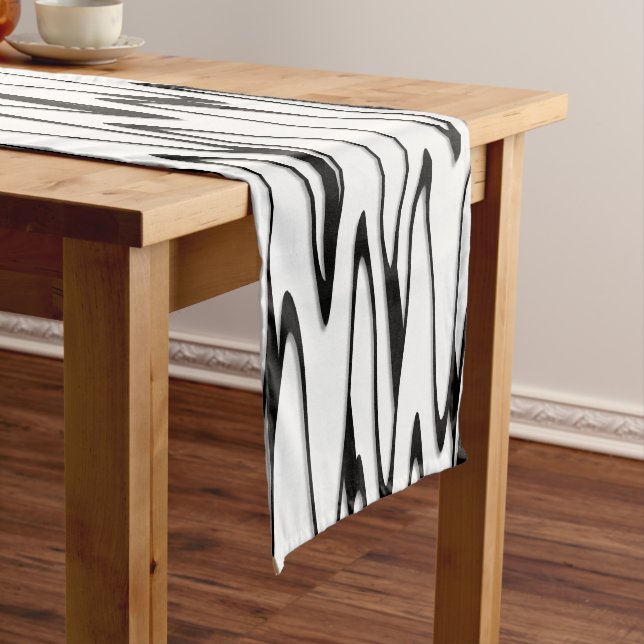 A Modern Abstract Energetic Line Art  Short Table Runner (In Situ)
