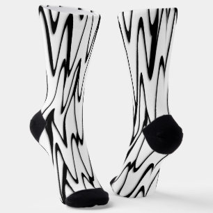 A Modern Abstract Energetic Line Art  Socks