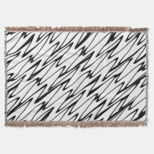 A Modern Abstract Energetic Line Art Throw Blanket