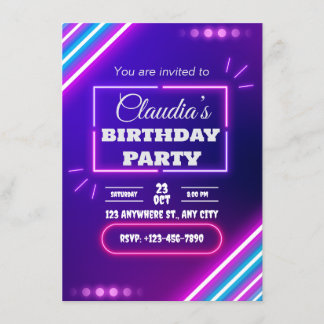A modern birthday celebration invitation