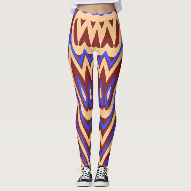 A modern colourful "Ratti_Creative_Arts"  Leggings (Front)