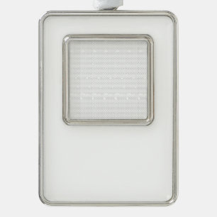 A modern design featuring a sleek combination of w silver plated framed ornament