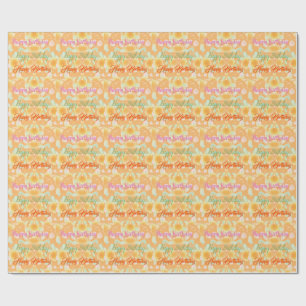 A Modern Happy Birthday Wrapping Paper