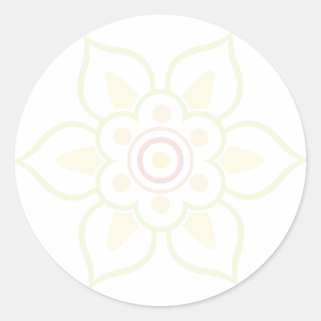 A Modern Interpretation of Korean Patterns Classic Round Sticker (Front)