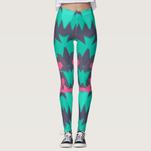 A modern multicolor seamless "Ratti_Creative_Arts" Leggings