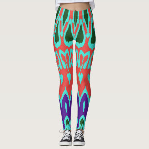 A modern multicolor seamless "Ratti_Creative_Arts" Leggings