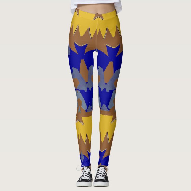 A modern multicolor seamless "Ratti_Creative_Arts" Leggings (Front)