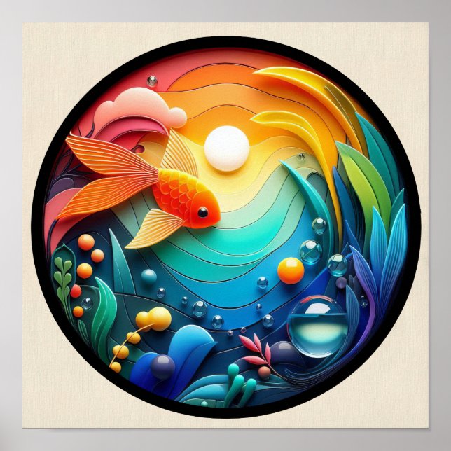 A modern nature themed abstract poster (Front)