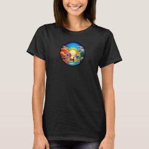 A modern nature themed abstract t-shirt design